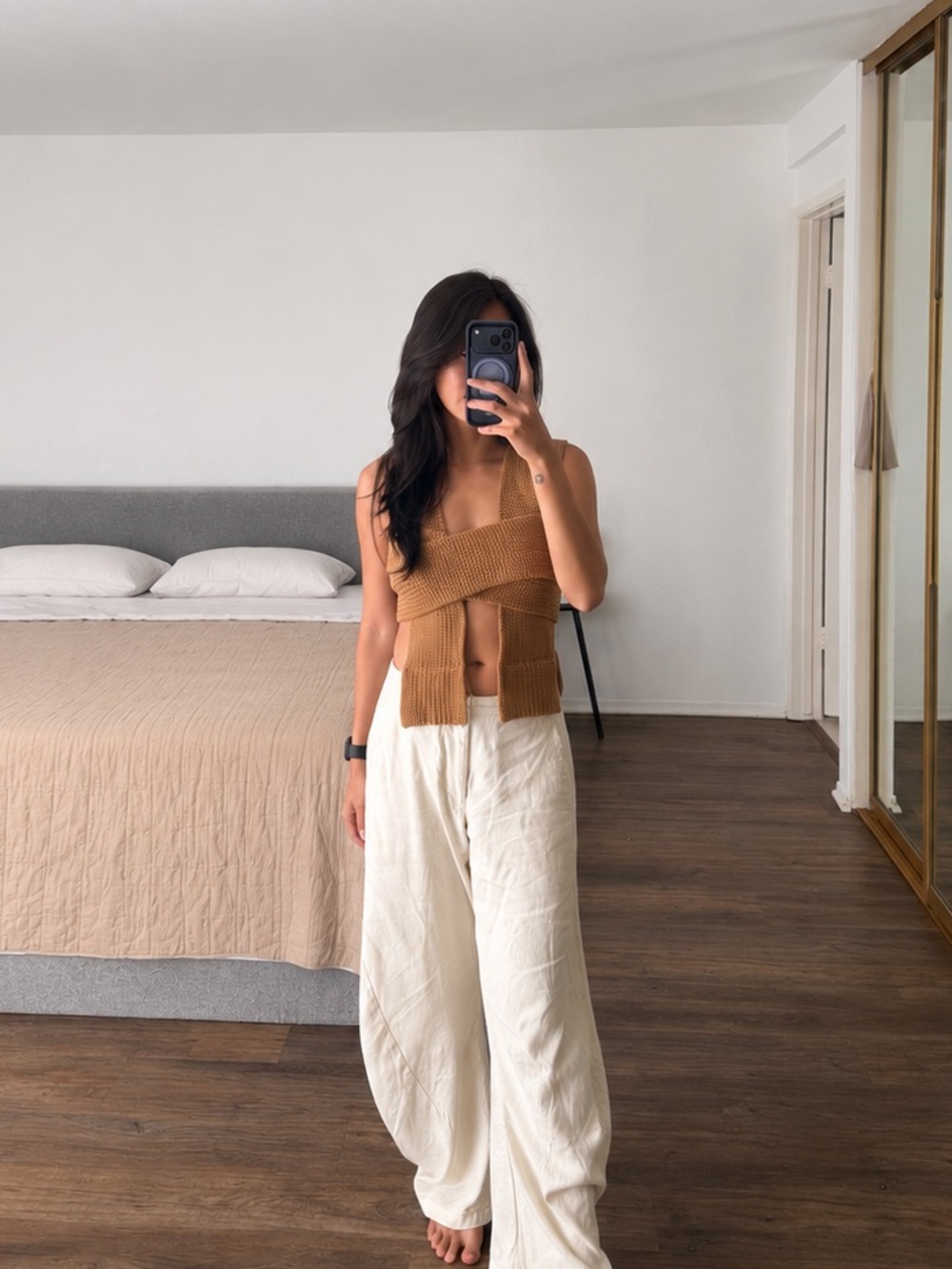 NWOT CROCHET KNIT TOP